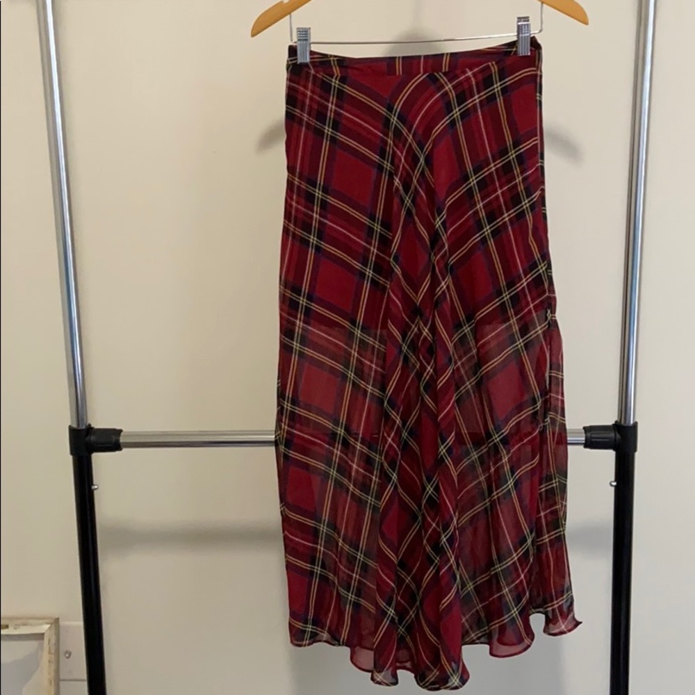 Red Plaid Skirt